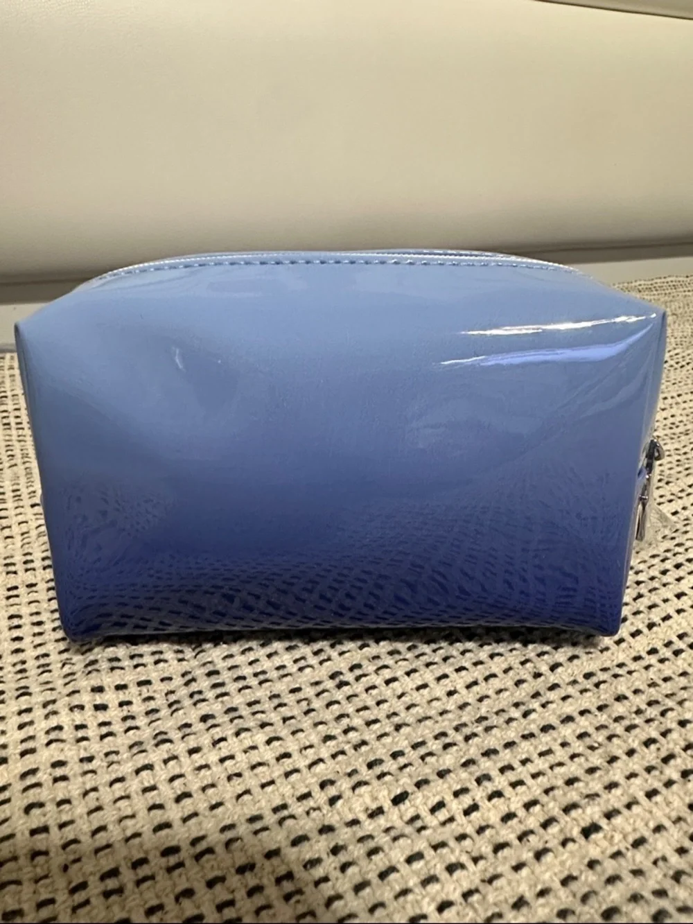 Dior Novelty Glossy Periwinkle Blue Cosmetic Pouch